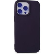 Nemere Mey Ithalat®  iPhone 15 Pro Max Kılıf Nano Içi Kadife Silikon - Mor