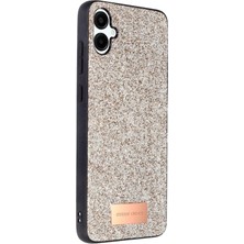 Nemere Mey Ithalat®  Samsung Galaxy A06 Bright Simli Kapak - Gold
