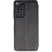 Nemere Mey Ithalat®   Redmi Note 12 Pro 4g Kılıf Flip Cover - Siyah