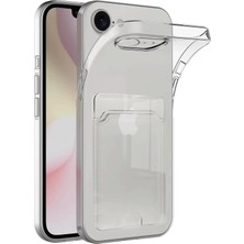 Nemere Mey Ithalat®  iPhone 16E Kılıf Kart Şeffaf Silikon - Şeffaf