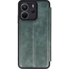 Zemira Home Newface Xiaomi Redmi Note 14 4g Kılıf Flip Cover - Koyu Yeşil