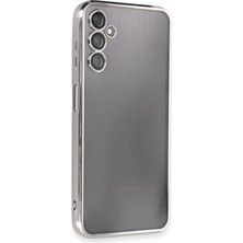 Nemere Mey Ithalat®  Samsung Galaxy A14 4g Kılıf  Lensli Silikon - Gümüş