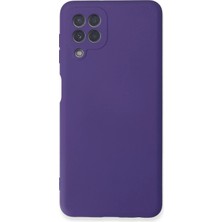 Nemere Mey Ithalat®  Samsung Galaxy A22 Kılıf Nano Içi Kadife Silikon - Mor