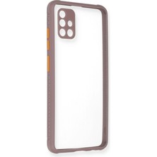 Nemere Mey Ithalat®  Samsung Galaxy A71 Kılıf Miami Şeffaf Silikon - Açık Mor