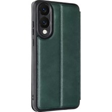 Nemere Mey Ithalat®  Samsung Galaxy S25 Edge Flip Cover - Koyu Yeşil