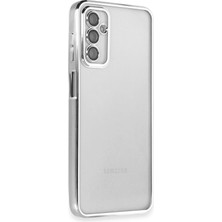 Nemere Mey Ithalat®  Samsung Galaxy M23 Kılıf  Lensli Silikon - Gümüş