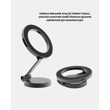 Enco Store 360° Dönebilen Katlanır Manyetik Araç Telefon Tutucu – Magsafe Uyumlu, Kompakt ve Şık Tasar�