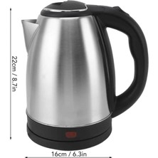 Elektrikli Paslanmaz Çelik Su Isıtcı Çelik Kettle 1.8 Lt. Uzun Ömürlü