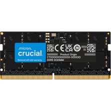 Crucial 16GB DDR5 4800MHZ Notebook Ram Value CT16G48C40S5 Yüksek Performanslı Hızlı RAM