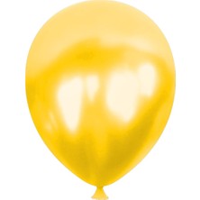 Bravo Helyuma Uyumlu Sarı Metalik Balon 12 Inç 5 Adet Metalik Sarı Balon 12 Inch