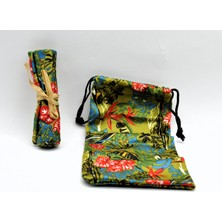 Maui Jim Mauı Jım Tropıcal Pouch Tropıkal Desenli Gözlük / Güneş Gözlüğü Mıkrofıber Silme Bezi Saklama Kabı