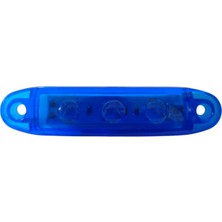 Dukkanıum Mavi Parmak LED Dorse Lamba 3 Ledli 9cm 12-24V