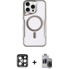 Marsilyan™- iPhone 15 Pro Max Kılıf Yadigar Klasik Özel Seri - Siyah Vanessa Magic Hayalet Cam + Pvd Metal Kamera Lens - Lt