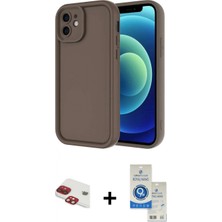 Marsilyan™- iPhone 11 Kılıf Yankı Yansıma Özel Seri - Şeffaf Royal Nano Ekran Koruyucu + Pers Alüminyum Kamera Lens - Kı