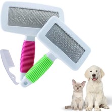 Enco Store Kedi Köpek Telli Küçük Boy Tüy Bakım Seti Evcil Hayvan Tarama Fırçası (5517)