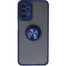 Stylmenplus Newface Samsung Galaxy A23 4g Kılıf Montreal Yüzüklü Silikon Kapak - Lacivert