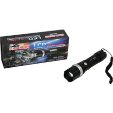 Enco Store Gold Orıon KM-105 2ın1 Zoomlu El Feneri - Cob LED USB Şarjlı Metal Kasa 15.5cm 3000 Lumen (5517)