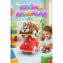 Farbu Oyuncak Sevimli Hayvan Arabalar! 2'li Renkli Farklı Hayvan Şekilli Eğlenceli Oyuncak Araba Seti