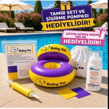 Baby Fin Başlangıç Seviye Yüzme Kolluk | Babyfin Süngerli Deniz Kolluğu + Tamir Kiti + Pompa ve 100 mlGüneş Kremi Hediyeli