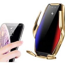 Enco Store Otomatik Sensörlü Araç Telefon Tutucu Kablosuz Şarj Özellikli 360 Derece Döner