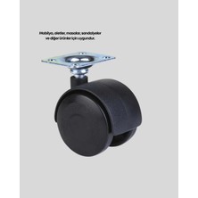 Svoria Store 4 cm Çap Kilitsiz Tekerlek Ayağı Tekli Hafif Mobilyalar Için