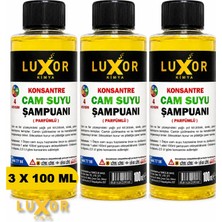 Luxor Kimya Konsantre Oto Cam Suyu Şampuanı 100 ml x 3 Ad.