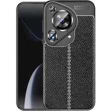 Cavora Huawei P70 Ultra Uyumlu Kamera Korumalı Deri Görünümlü Darbe Emici Tam Korumalı Auto Focus Lüks Silikon Kılıf