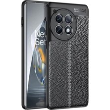 Cavora One Plus 12 Uyumlu Kamera Korumalı Deri Görünümlü Darbe Emici Tam Korumalı Auto Focus Lüks Silikon Kılıf
