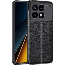 Cavora Xiaomi Poco M6 Pro Uyumlu Kamera Korumalı Deri Görünümlü Darbe Emici Tam Korumalı Auto Focus Lüks Silikon Kılıf