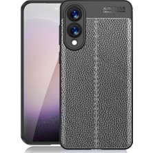 Cavora Samsung Galaxy S25 Edge Uyumlu Kamera Korumalı Deri Görünümlü Darbe Emici Tam Korumalı Auto Focus Lüks Silikon Kılıf