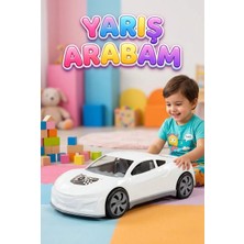 Farbu Oyuncak Çocuklar Için Premium Yarış Arabası - Şık Tasarım, Dayanıklı Gövde Beyaz Oyuncak Spor Araç