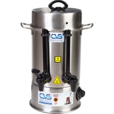 Cvs Elektrikli Çay Makinesi 40 Bardak Kapasiteli 1000 Watt Profesyonel Çay Otomatı Siyah Renk