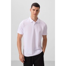 Tommy Life Beyaz Standart Kalıp Basic Polo Yaka Erkek T-Shirt - 87768