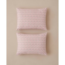 English Home Berry Garden 50x70 cm Kırmızı Kolay Ütülenir 2'li Yastık Kılıfı Desenli