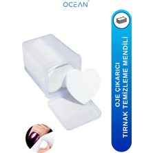 Ocean Tüysüz Ped Oje Çıkarıcı Tırnak Temizleme Mendili Kalp Şeklinde Mendil