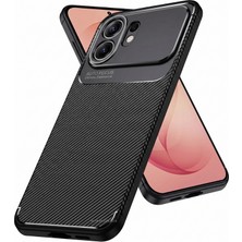 M.TK Moveteck Honor 600 Uyumlu Kılıf Kamera Çıkıntılı Karbon Desenli Renk Atmaz Koruyucu Negro Kapak