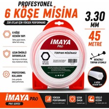 İmaya Pro 6 Köşe Tırpan Misinası 45MT x 3.30MM Beyaz