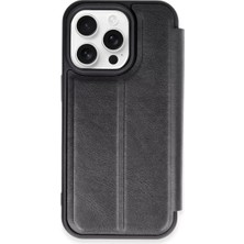 Uslucan Alışveriş Apple iPhone 14 Pro Max Kılıf Flip Cover - Siyah