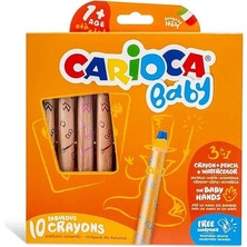 Sinerjim Carioca Baby ''3 in 1'' Jumbo Ahşap Gövdeli Boya Kalemi 10'lu