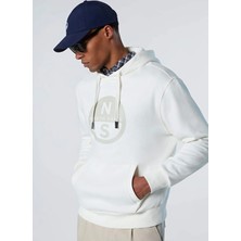 North Sails Beyaz Erkek Bisiklet Yaka Regular Fit Logo Baskılı Sweatshirt NS0000691094