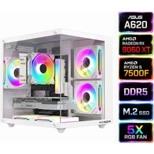 Xaser Eco X50 Ryzen 5 7500F 16GB Ram 512GB M.2 Nvme SSD 16GB RX9060 Xt Oyuncu Tavsiye Sistem