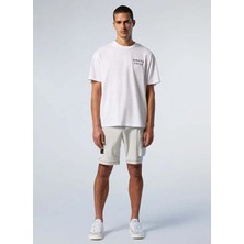 North Sails Beyaz Erkek Regular Fit Logo Baskılı T-Shirt NS0000693042