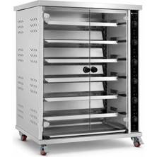 Vosco 6 Şişli Elektrikli Piliç Çevirme Fırını - 30 Tavuk Kapasiteli Profesyonel Rotisserie Fırın