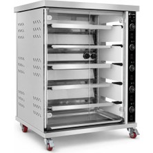 Vosco 5 Şişli Elektrikli Piliç Çevirme Fırını - 20 Tavuk Kapasiteli Profesyonel Rotisserie Fırın