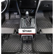 Cupra Leon Siyah Üzeri Siyah Dikiş 8d Diamond Premium Kaymaz Deri Oto Paspas