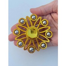 Cuffcufftoys Sarı Metal Stres Çarkı Modelleri Uzun Dönen 9x9 cm