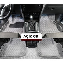 Dacia Logan Sedan 2005-2012 Açık Gri 8d Diamond Premium Havuzlu Deri Oto Paspas