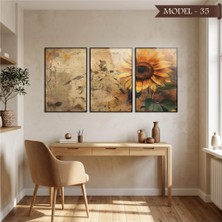 Akıllı Kağıt Cam Görünümlü Yapışkanlı Tablo Çiçek (Model- 35)