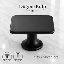 Badem10 Kare Düz Kulp Düğme Mat Siyah Mobilya Mutfak Dolabı Çekmece Dolap Kulpları Kapak Kulpu Metal