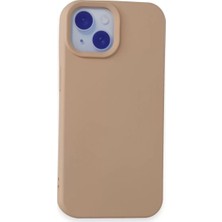 Mir Kitap Newface Apple iPhone 15 Kılıf Nano Içi Kadife Silikon - Pudra